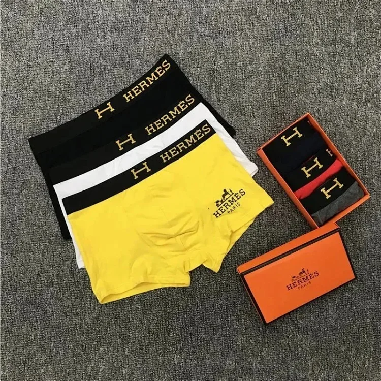 Hermès Boxer Shorts Set, Black White Yellow, Mise