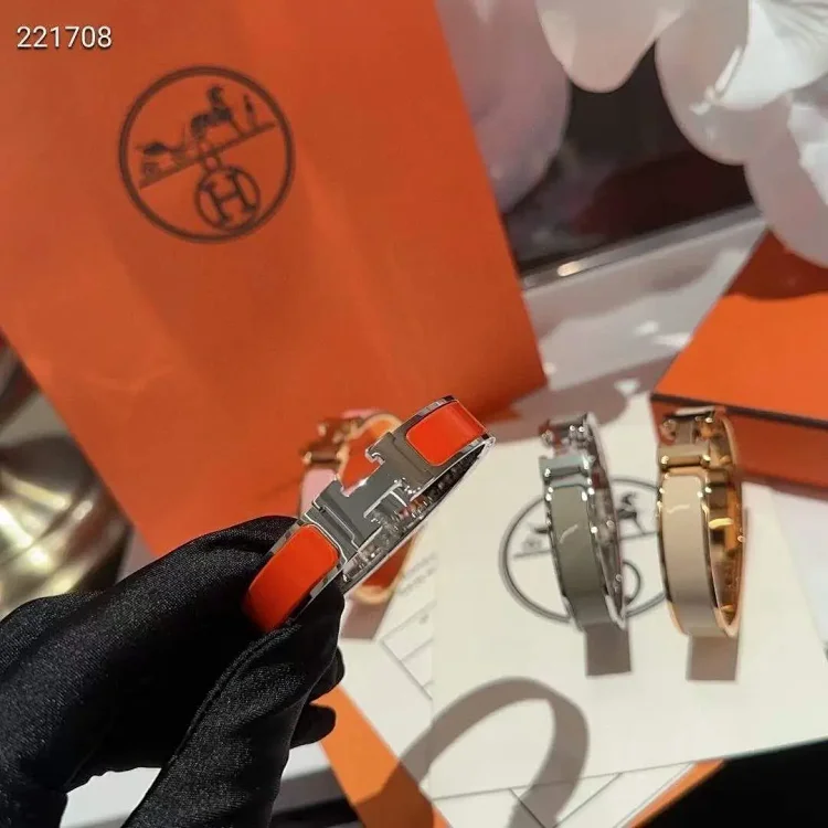 Hermès H Bracelet Orange Jewelry