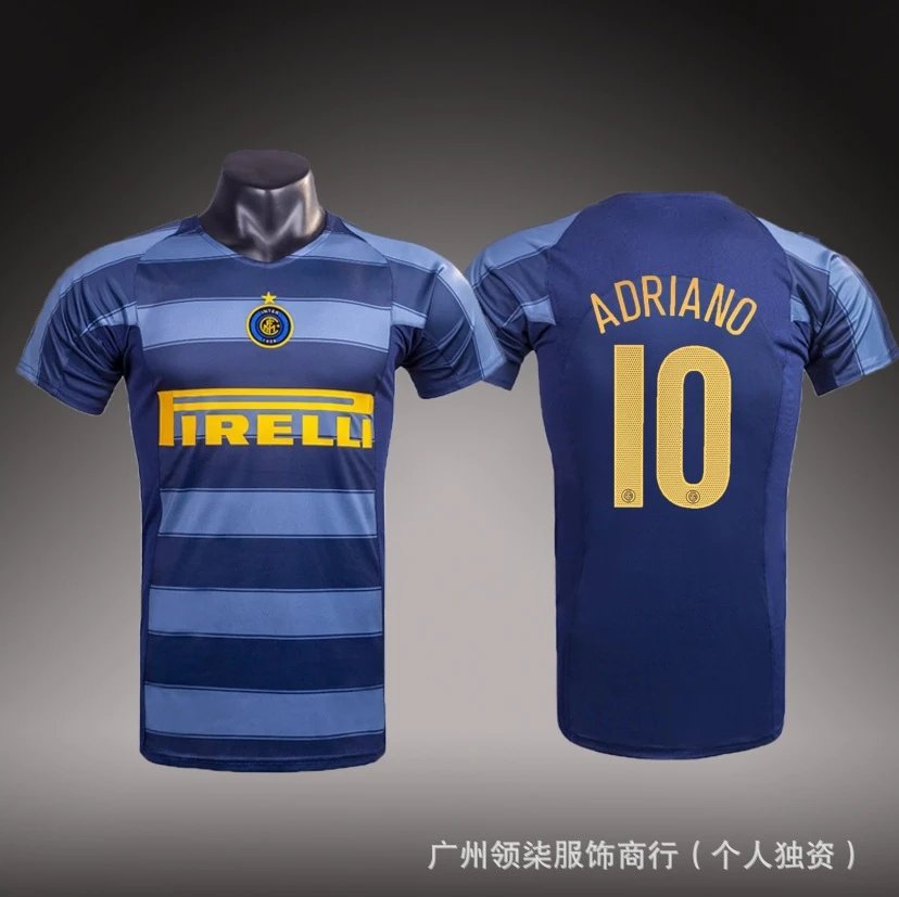 Inter Milan Adriano #10 Home Jersey Blue