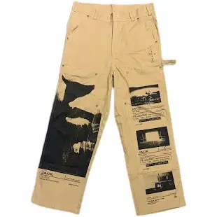 JACK Graphic Cargo Pants Beige Pants