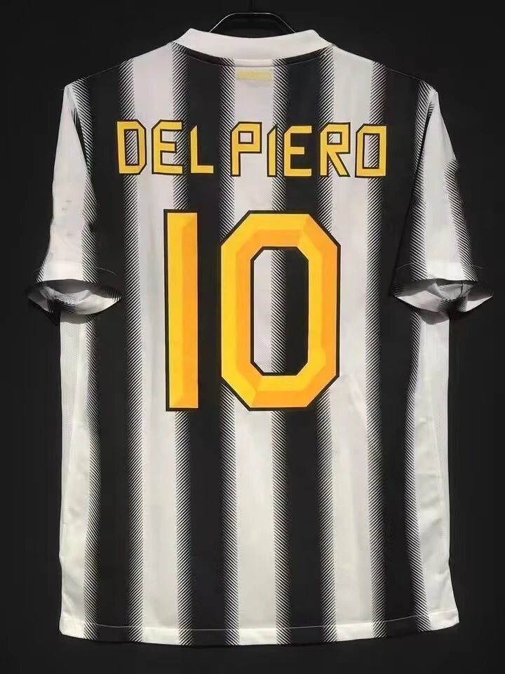 Juventus Del Piero #10 Retro Jersey Black/White