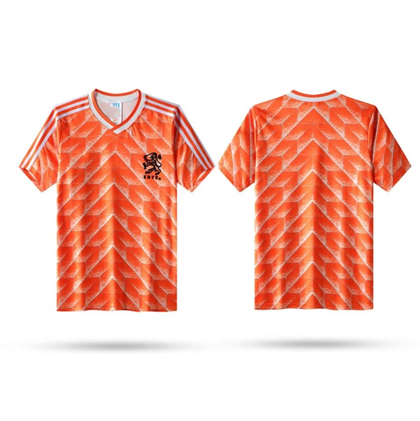 KNVB Retro Football Jersey Orange