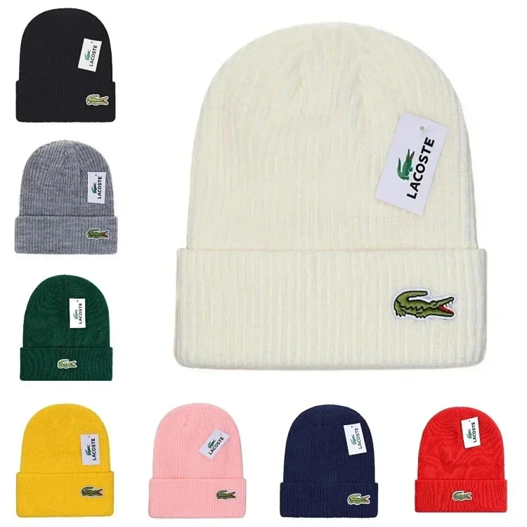 Lacoste Ribbed Knit Beanie Various Colors Mise
