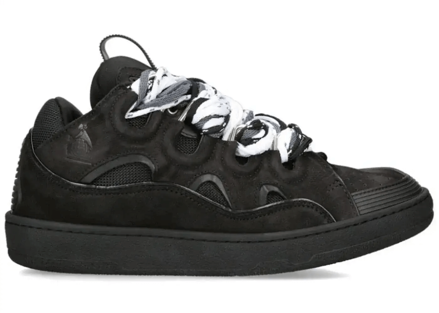 Lanvin Curb Leather Sneaker Black