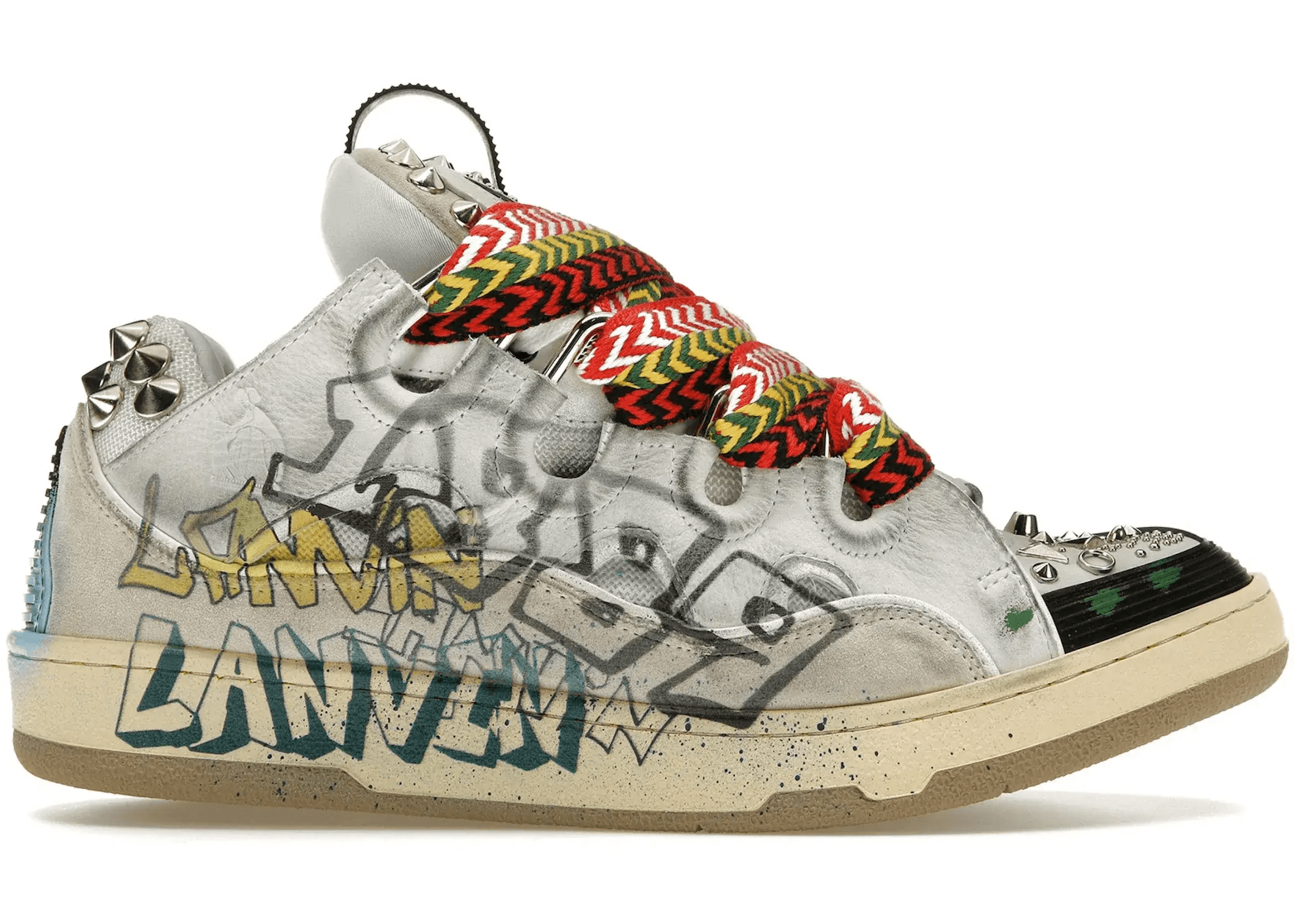 Lanvin Graffiti Sneakers White