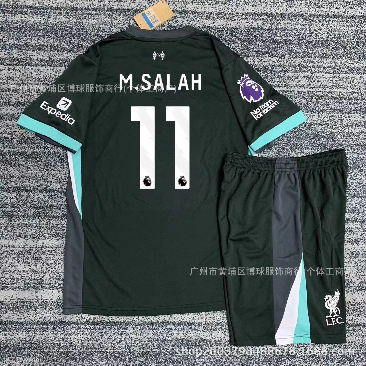 Liverpool FC Mohamed Salah #11 Away Jersey Set - Black