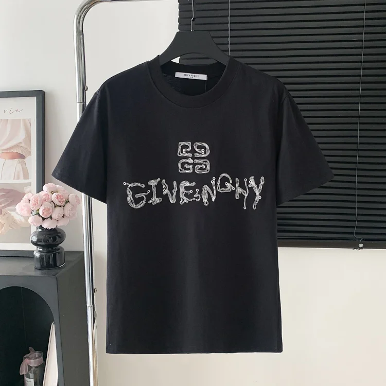 Black Givenchy logo printed/trendy casual short-sleeve T-shirt GY-014 unisex