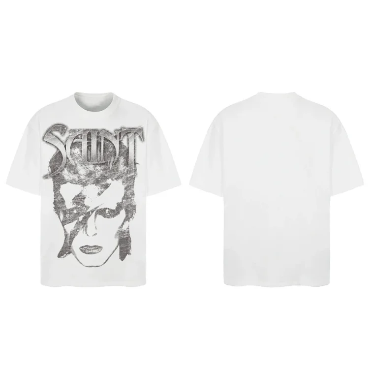 Saint Tears DESIGN FOR SALE, get PNG & PSD Free Mockup, High Resolution 4000x4000 pixel, Graphic Print T-Shirt with Portrait Design