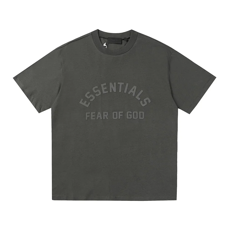 Fear of God ESSENTIALS Core Collection Heavy S/S Tee Black Logo-Appliquéd Men's T-Shirt