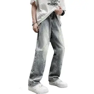 Loose-fit Grey Jeans, Pants