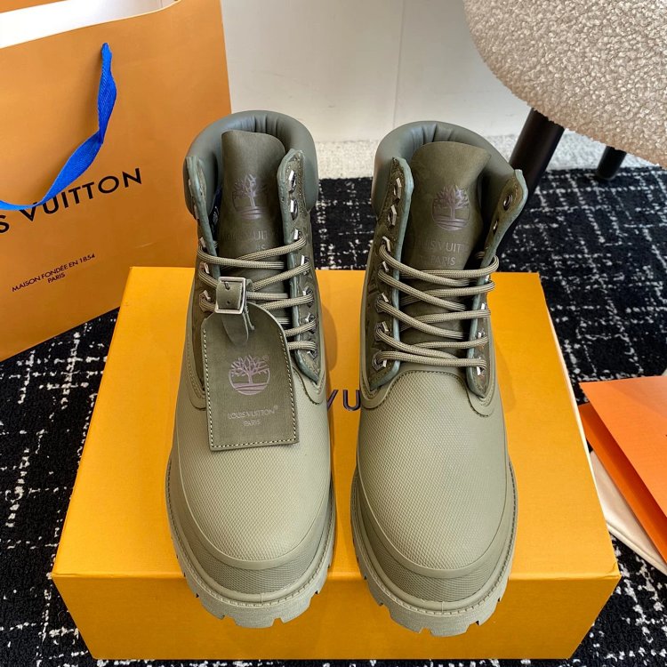 Louis Vuitton Boots Military Green Shoes