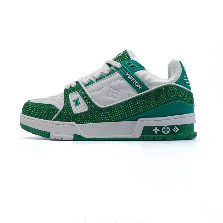 Louis Vuitton Green Sneakers Shoes