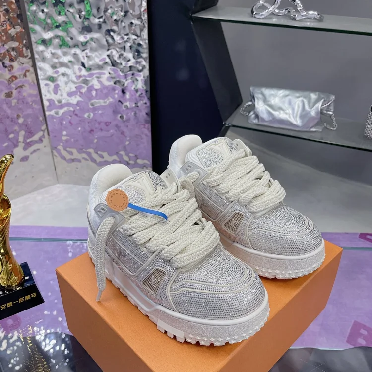 Louis Vuitton LV Diamond Sneakers White Shoes