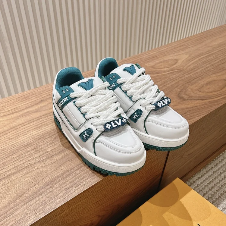 Louis Vuitton LV Sneaker White Teal Shoes