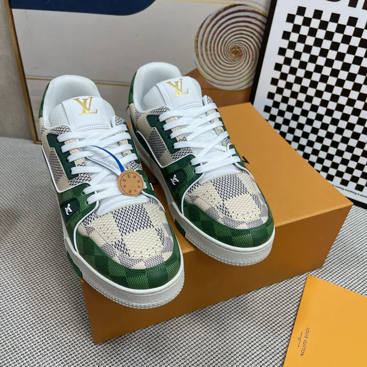 Louis Vuitton LV Sneakers Green White Shoes