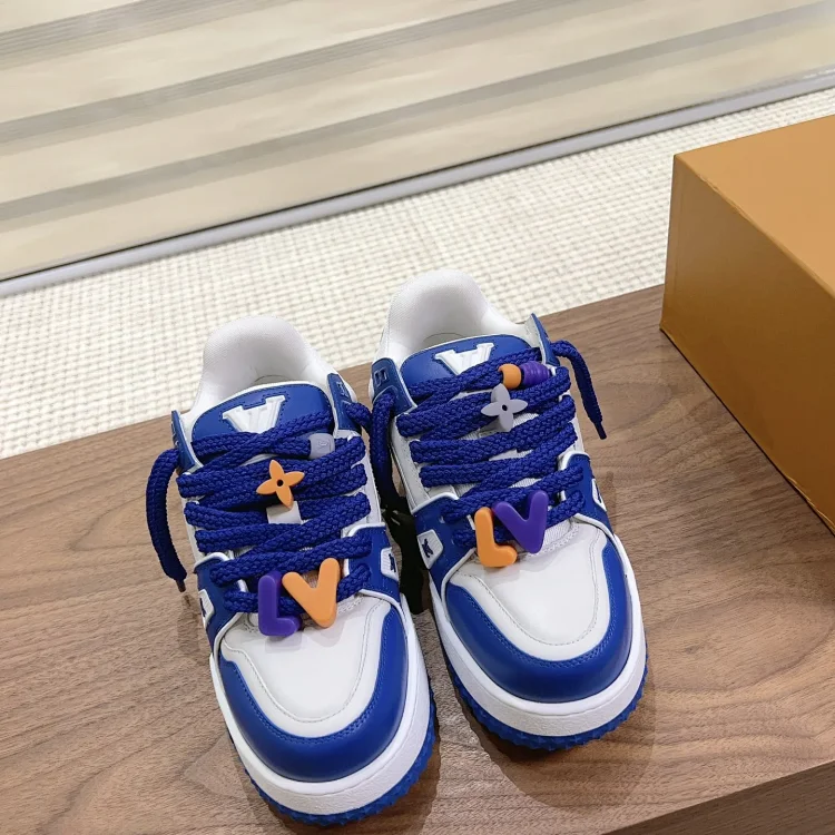 Louis Vuitton LV Sneakers White Blue Shoes