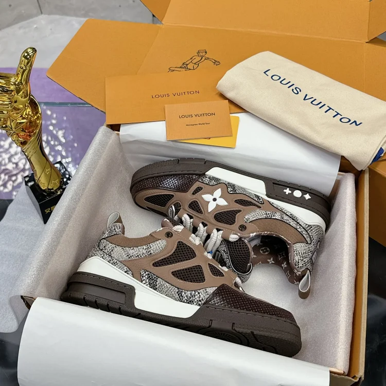 Louis Vuitton LV Trainer Sneaker Brown Shoes