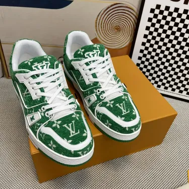 Louis Vuitton LV Trainer Sneaker Green Shoes