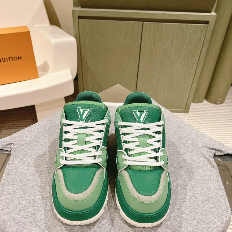 Louis Vuitton LV Trainer Sneaker Green Shoes