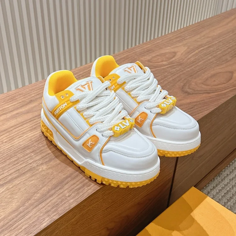 Louis Vuitton LV Trainer Sneakers White Yellow Shoes