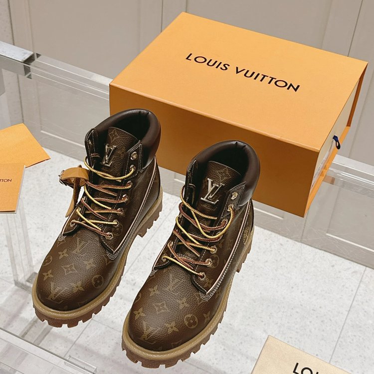 Louis Vuitton Monogram Boots Brown Shoes