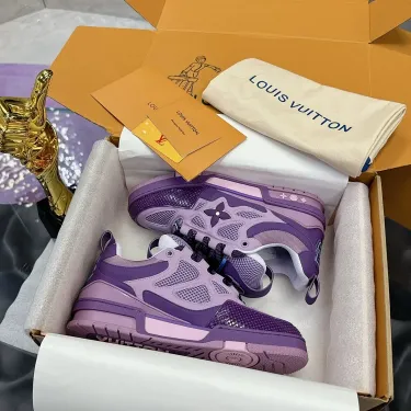 Louis Vuitton Purple Sneakers Shoes