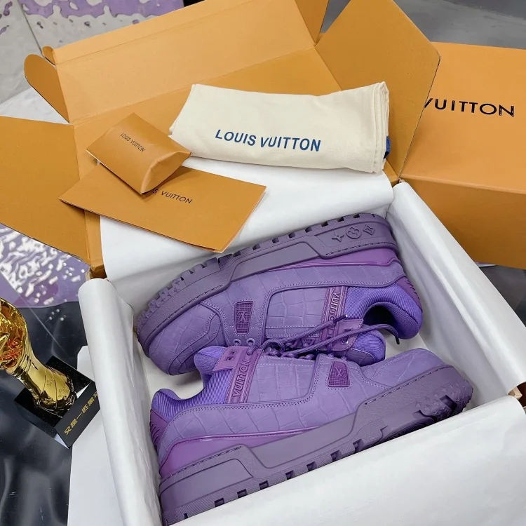 Louis Vuitton Purple Sneakers Shoes