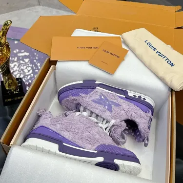 Louis Vuitton Purple Torn Sneakers Shoes