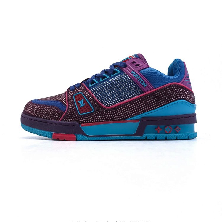 Louis Vuitton Sneakers Blue Pink Shoes