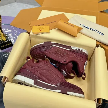 Louis Vuitton Sneakers Burgundy Shoes