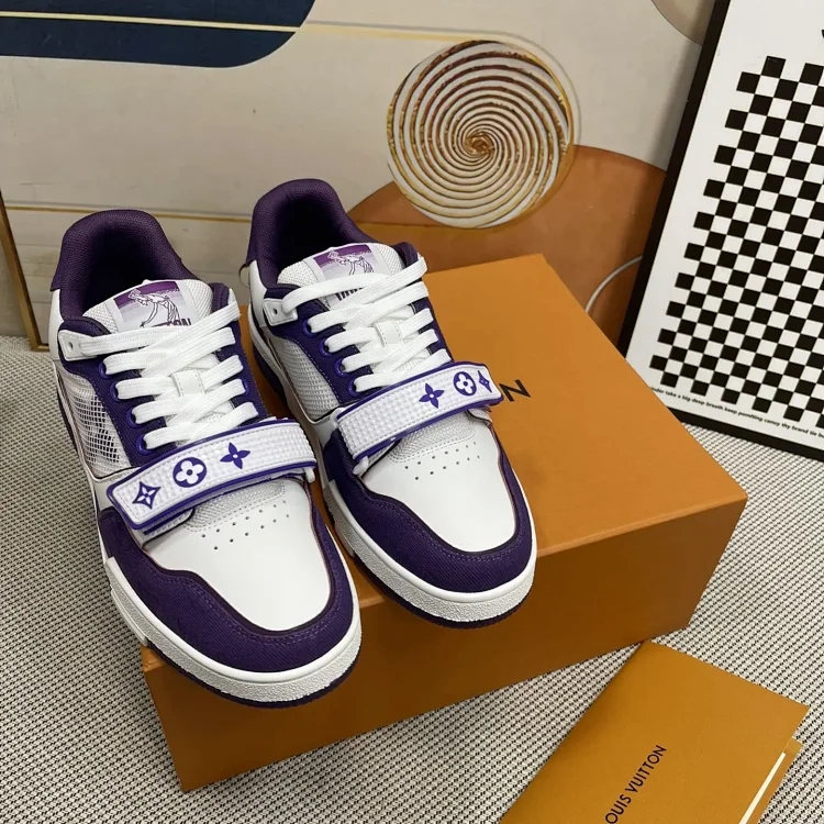 Louis Vuitton Sneakers Purple White Shoes