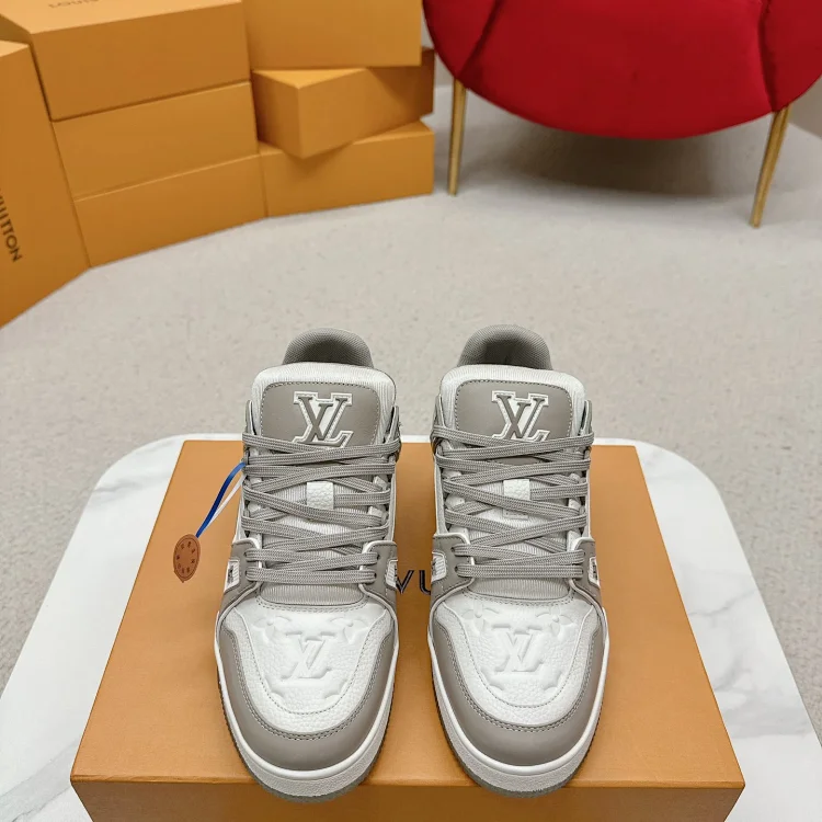 Louis Vuitton Sneakers Silver White Shoes