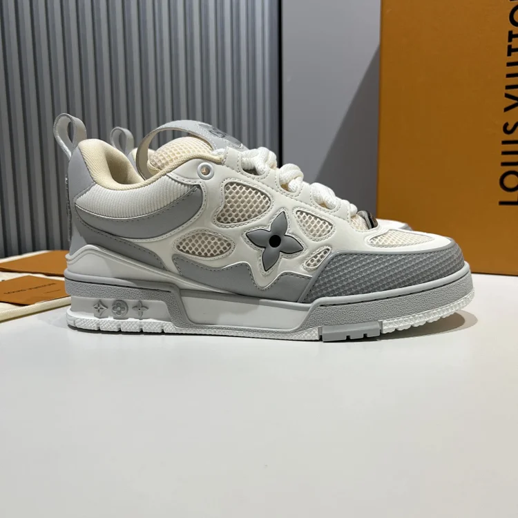 Louis Vuitton Sneakers White and Grey Shoes
