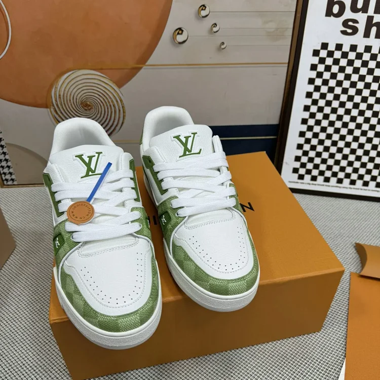 Louis Vuitton Sneakers White Green Shoes