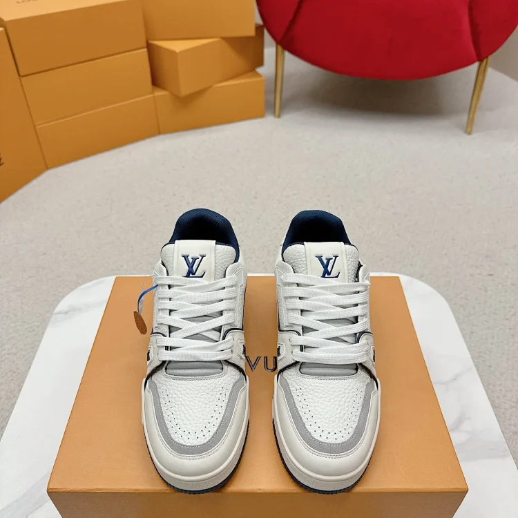 Louis Vuitton Sneakers White Grey Blue Shoes