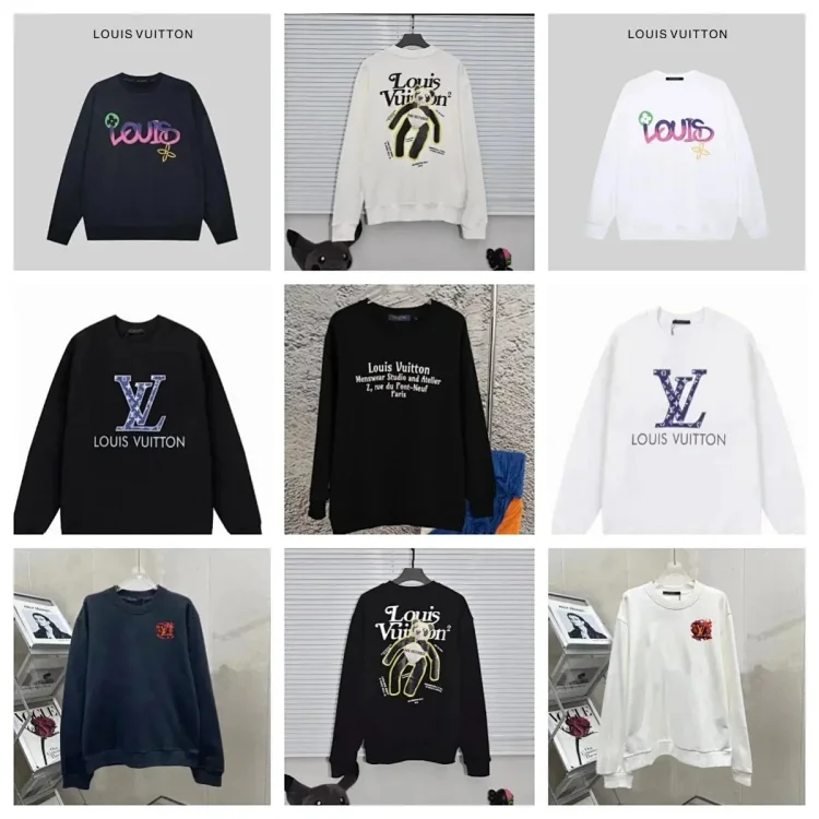 Louis Vuitton Sweatshirts - Black, White, Navy Blue - Hoodies