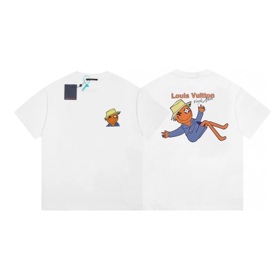 Louis Vuitton Virgil Abloh Cartoon Character T-Shirt White
