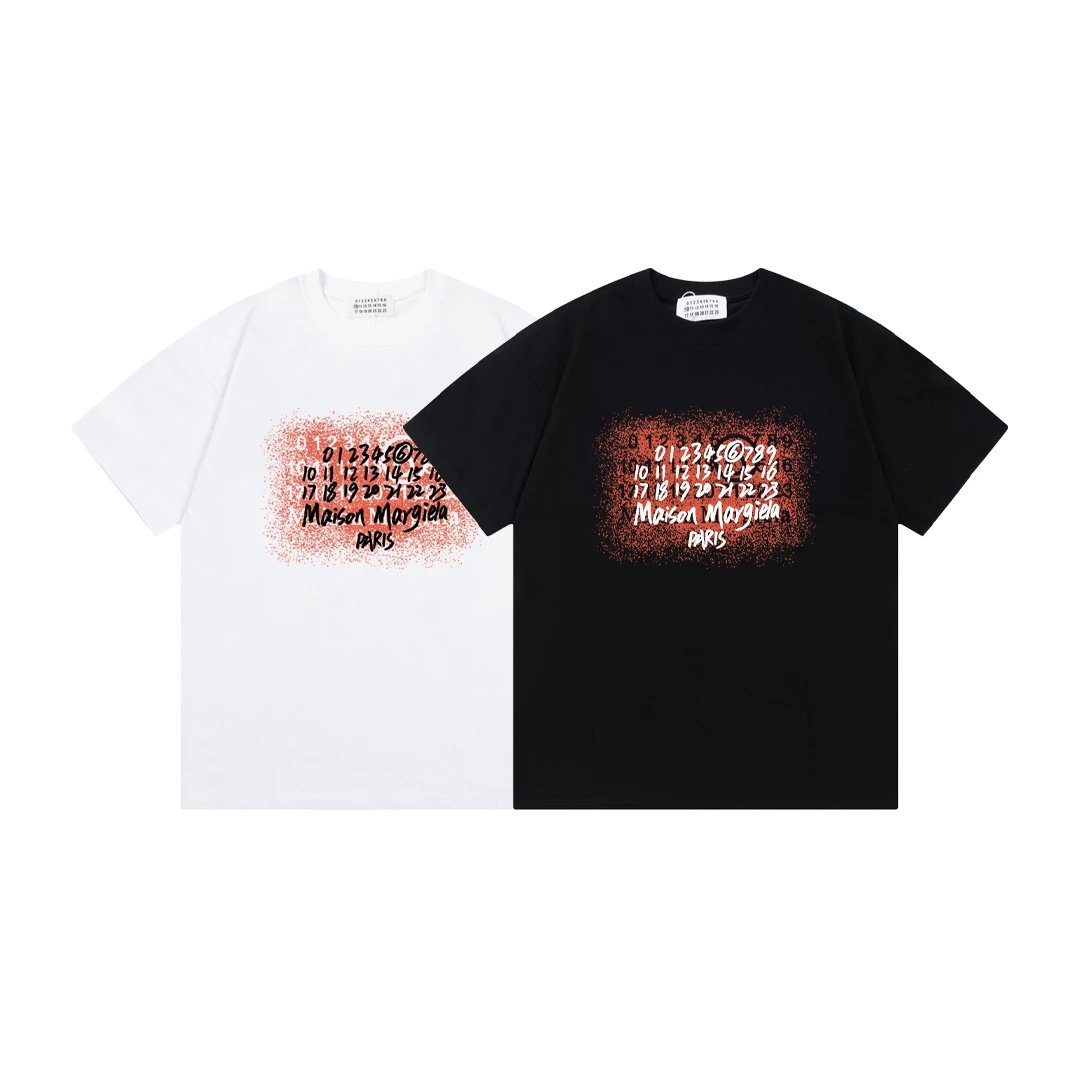 Maison Margiela Graffiti Numbers T-Shirt White/Black