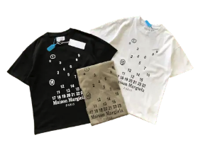 Maison Margiela Numeric Logo T-Shirt Black T-Shirts
