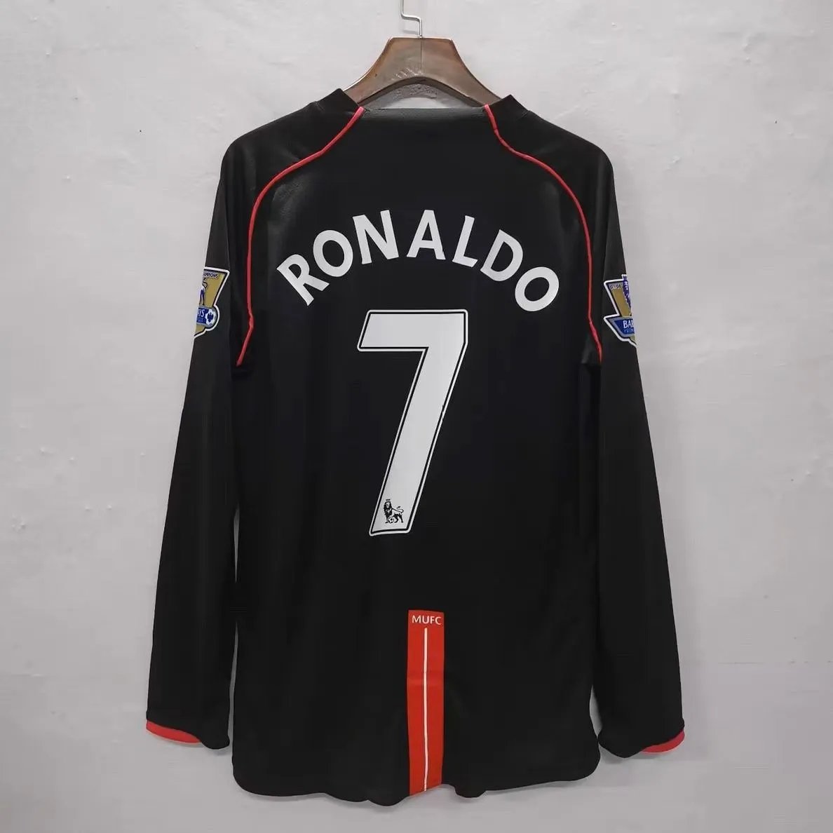 Manchester United Cristiano Ronaldo #7 Long Sleeve Jersey - Black