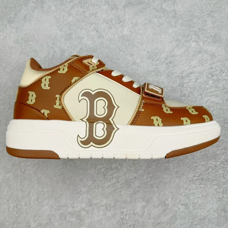 MLB Chunky Liner Mid Monogram Boston Red Sox ”BROWN/WHITE’ 3ASXCLP3N