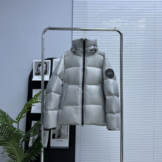 Moncler Down Puffer Jacket Light Gray Jackets