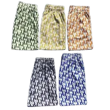 Monogram Print Shorts - Multicolor - Pants