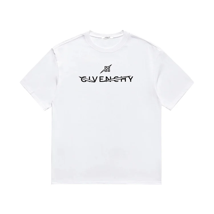 Black/White Short-Sleeve T-Shirts for Men/Women with Logo/Amore Print by Givenchy