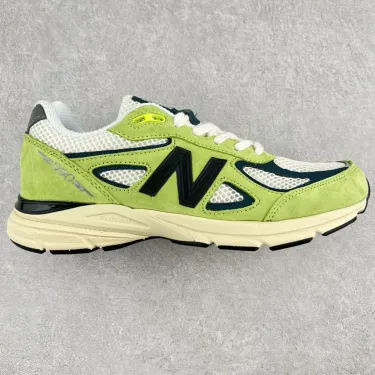 New Balance 990v5 Green Suede Mesh Shoes