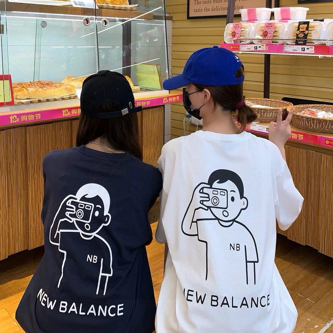 New Balance Graphic T-Shirt Navy and White