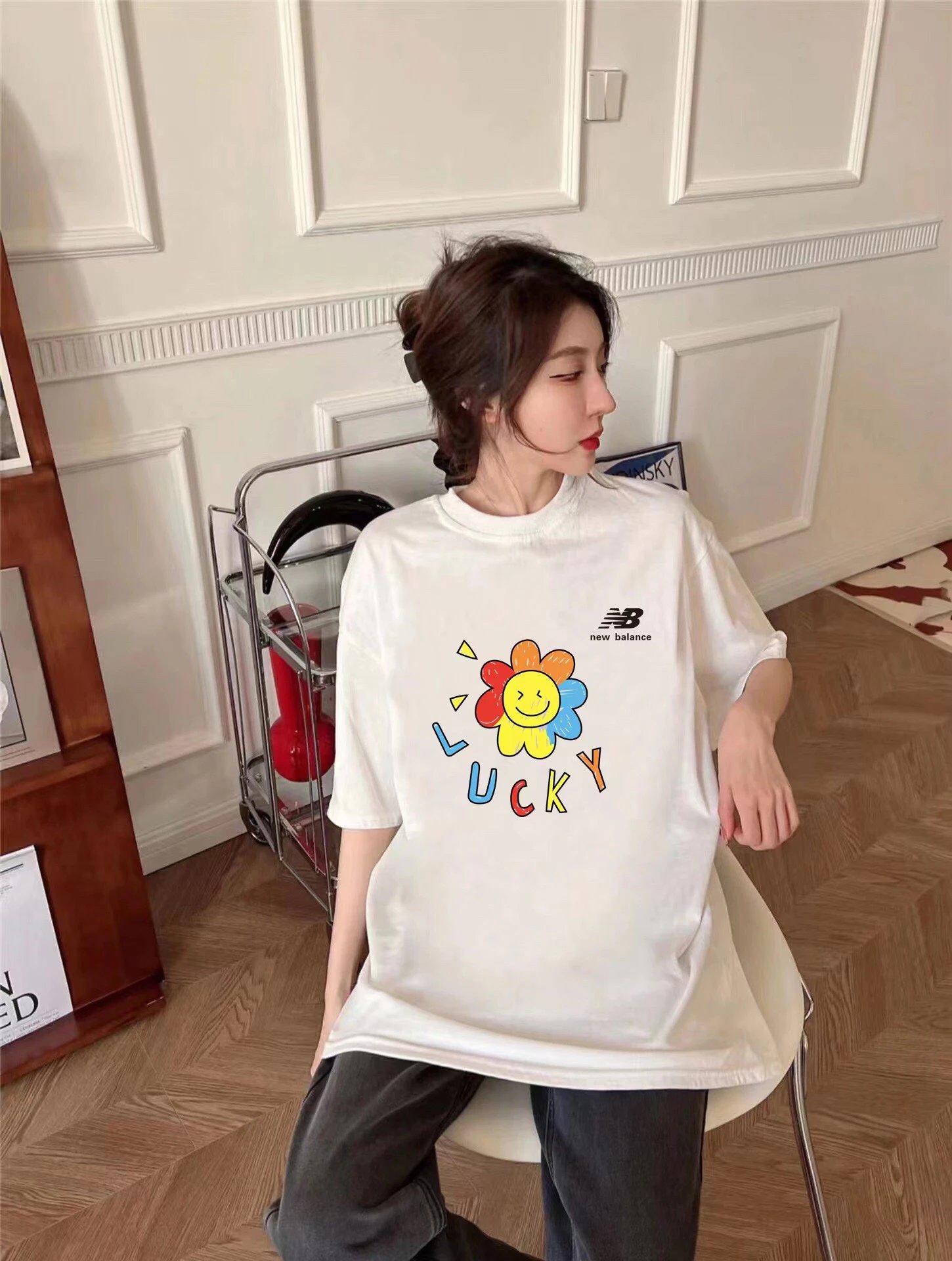 New Balance Lucky Flower Graphic T-shirt White