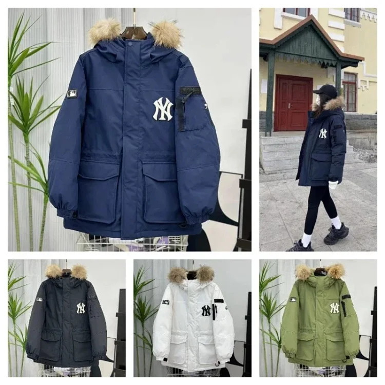 New York Yankees Winter Parka Jacket Navy Jackets