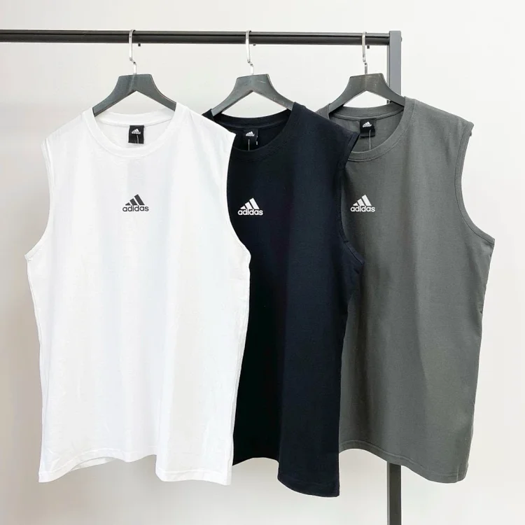 Adidas Train Essentials Feelready Sleeveless T-Shirt in Black, White, and Grey