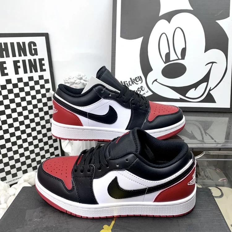 Nike Air Jordan 1 Low Black/Red/White Shoes